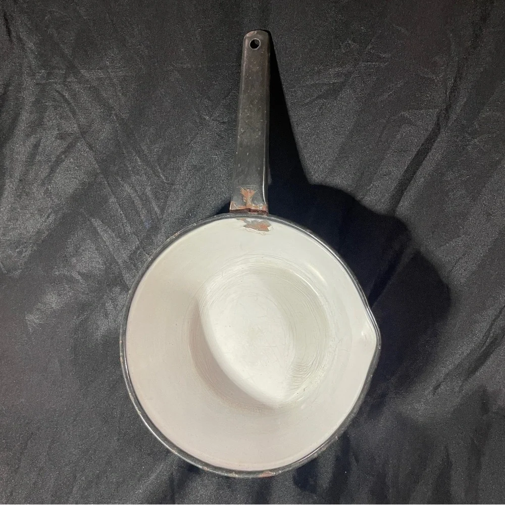 Vintage Blue and White Enamel sauce pan
